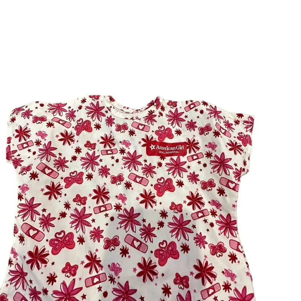 American‎ Girl Hospital Gown Pink And White With Butterflies For  18” Doll
